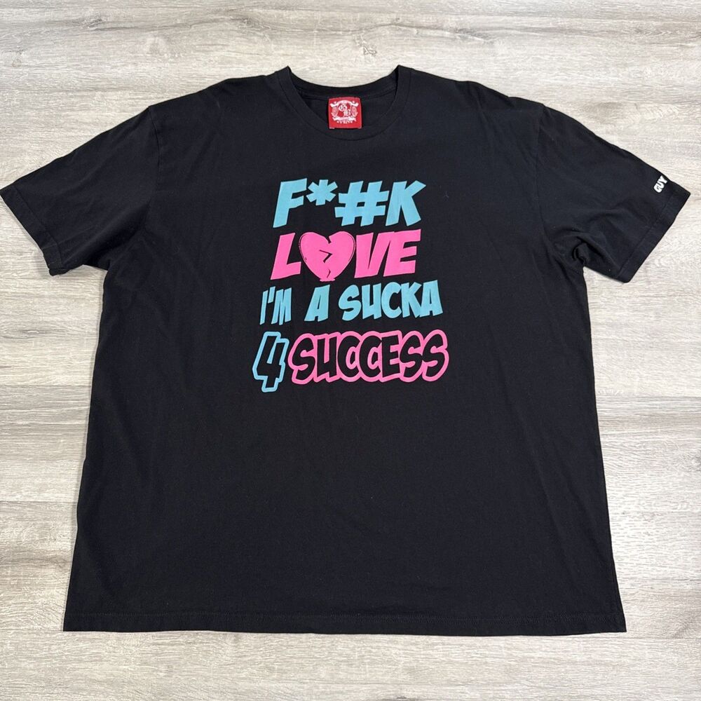 Guy Benson Shirt Men’s 3XL Black Cotton Sucka 4 Success Broken Heart Streetwear